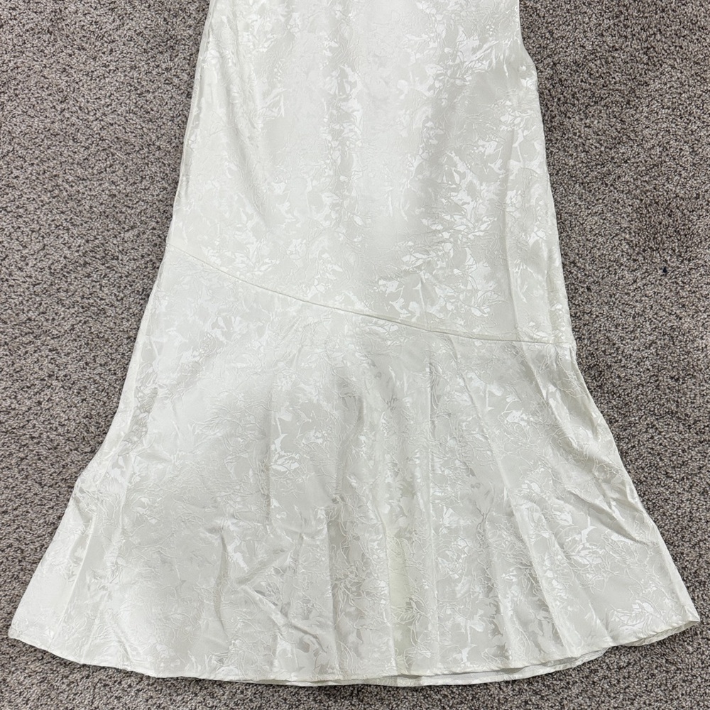 Strapless White Off-Shoulder Evening Dress - Picture 7 of 9